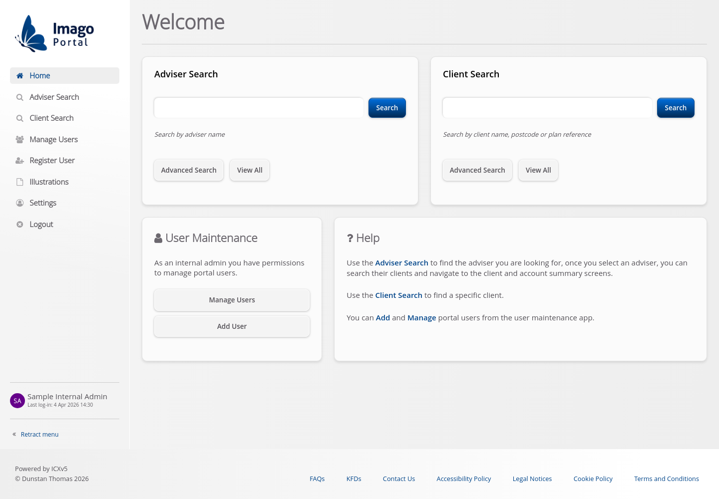 Role-InternalAdmin > 01 Internal Admin Dashboard
